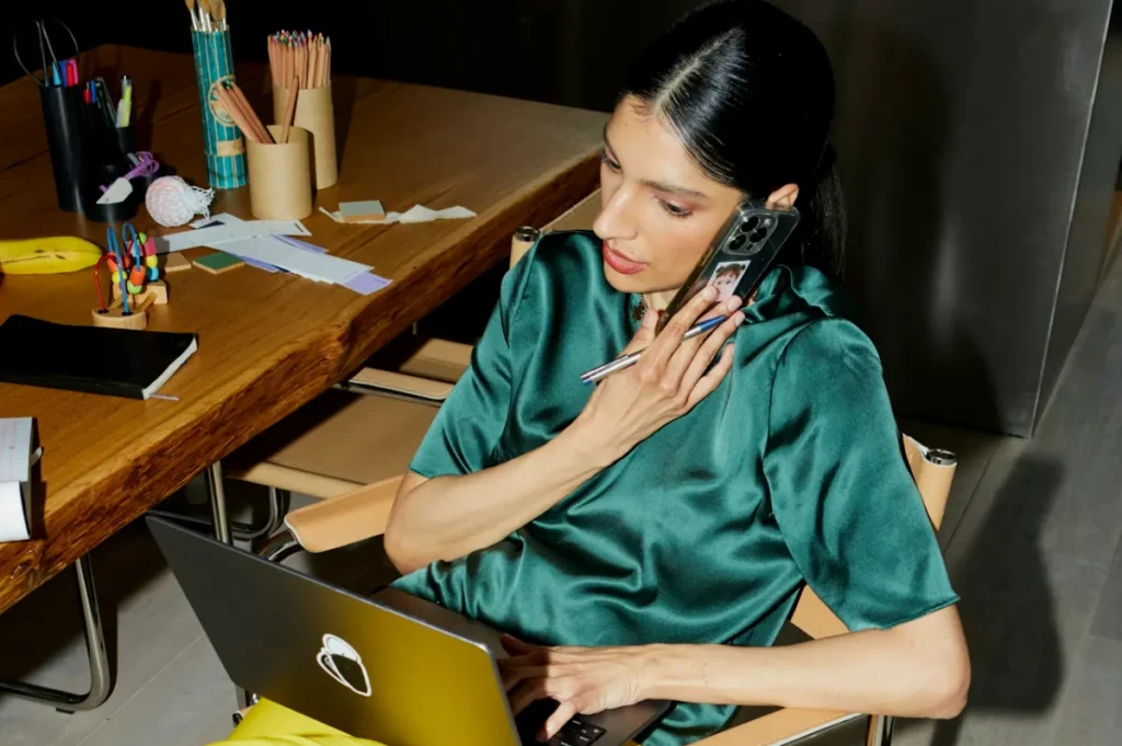 Tenant representative agent on the phone